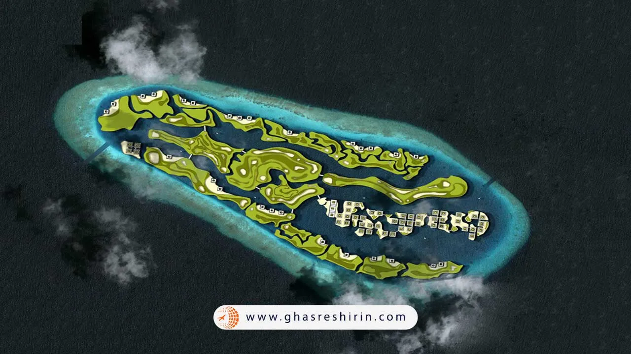 زمین گلف شناور روی اقیانوس در مالدیو