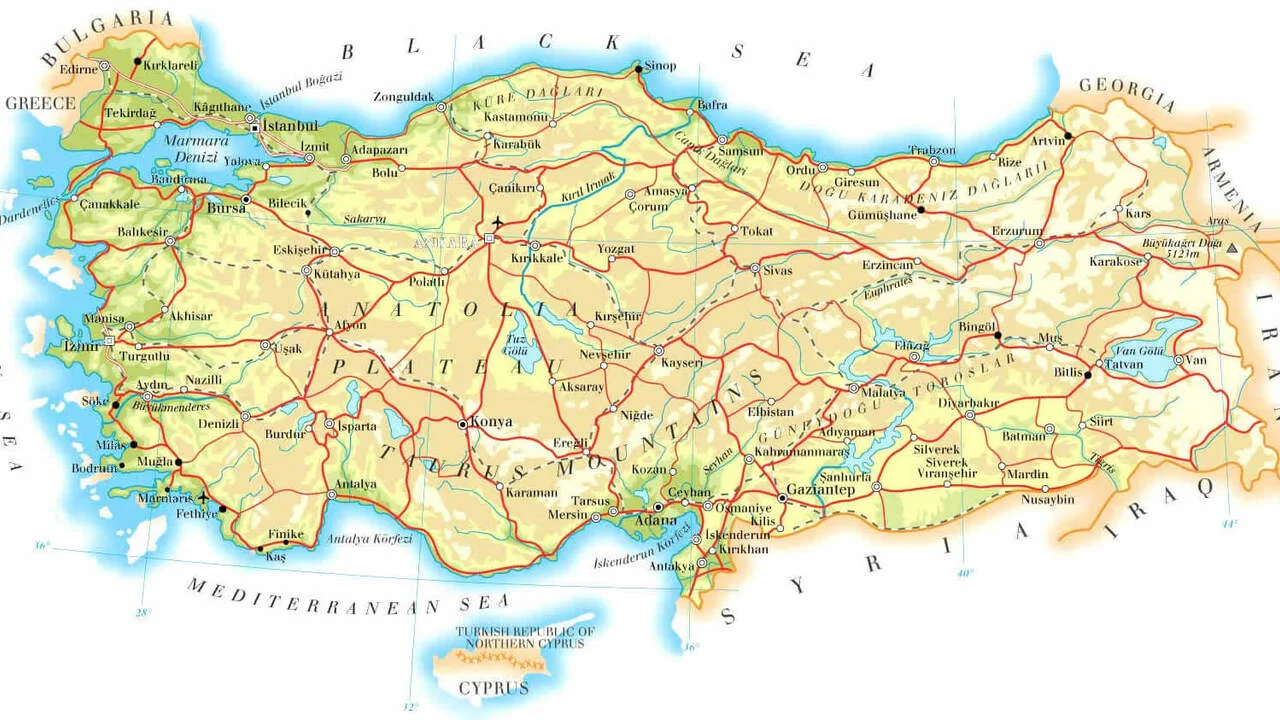 فاصله استانبول تا شهرهای مختلف ترکیه