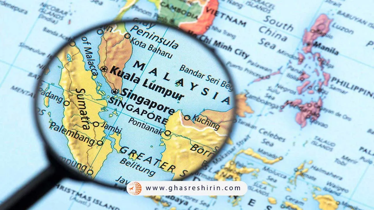 نقشه مالزی و سنگاپور
