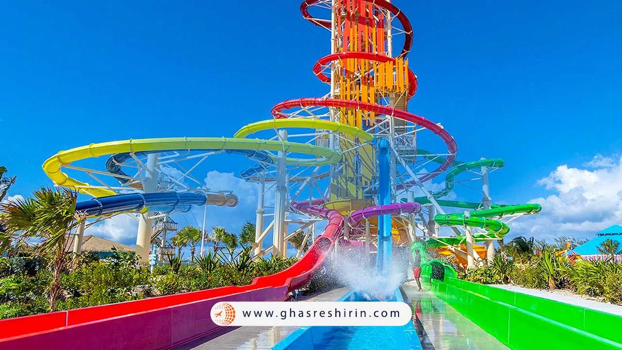 سرسره آبی وحشتناک ترین شهربازی دنیا در آمریکا | شهربازی آمریکا ترسناک