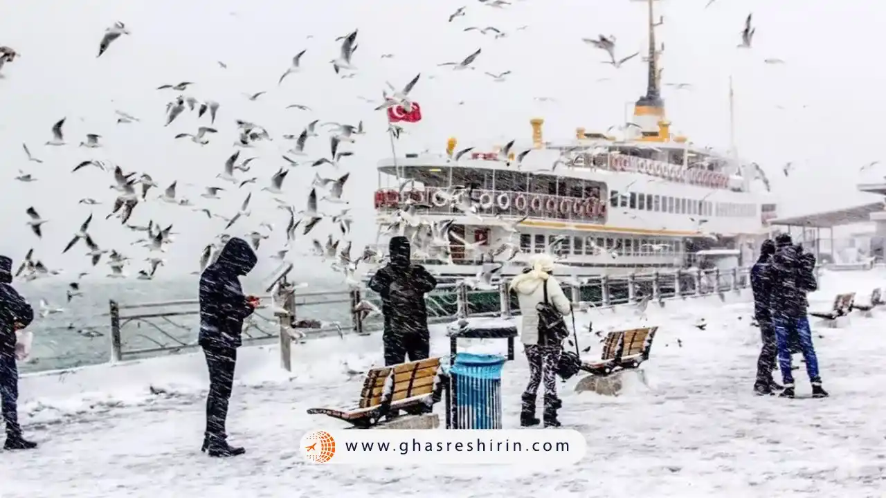 جزیره بیوک آدا استانبول در زمستان