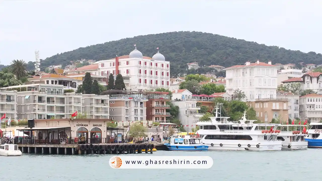 زمان رسیدن با کشتی به جزیزه بویوک آدا