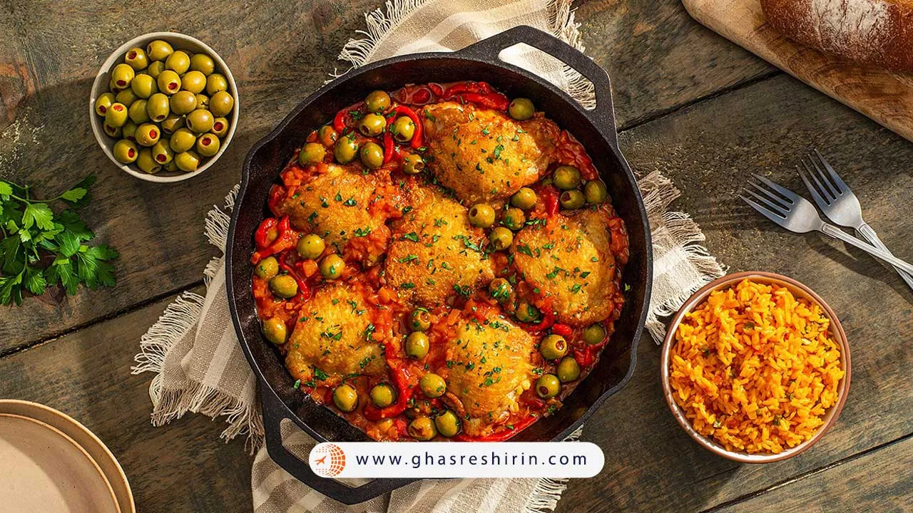 غذای اسپانیایی با مرغ