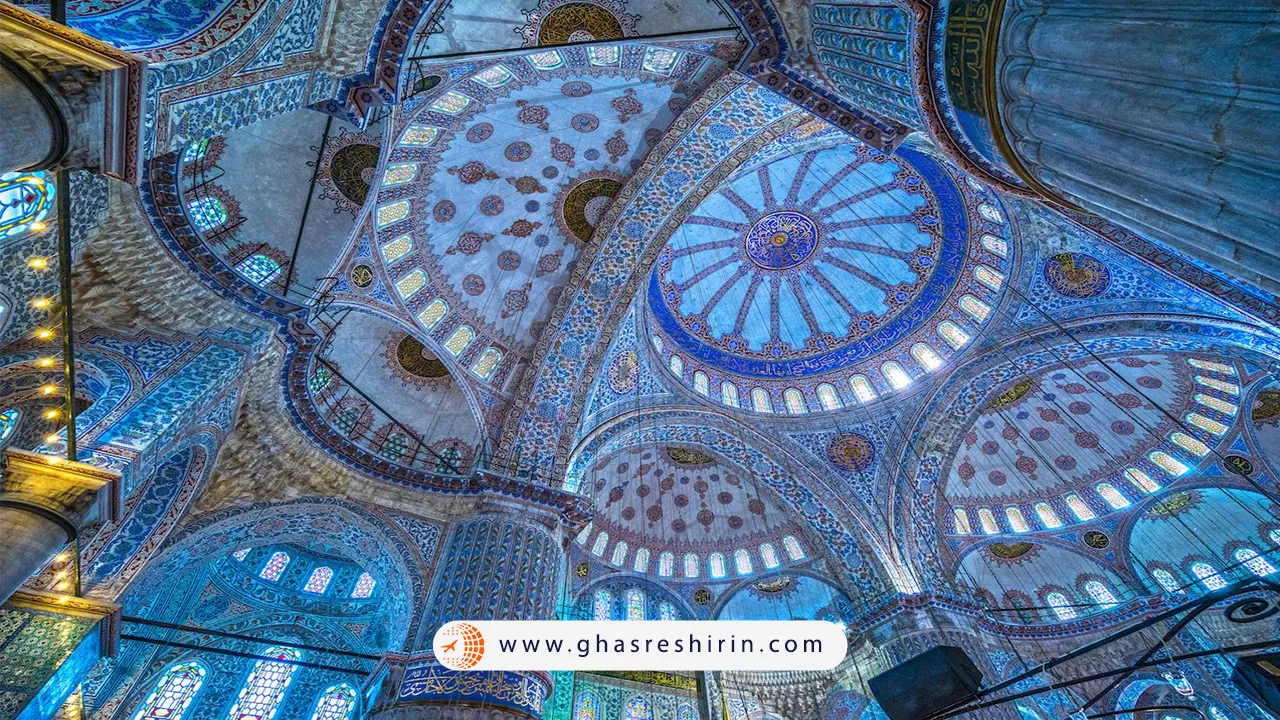 عکس داخل مسجد آبی ترکیه