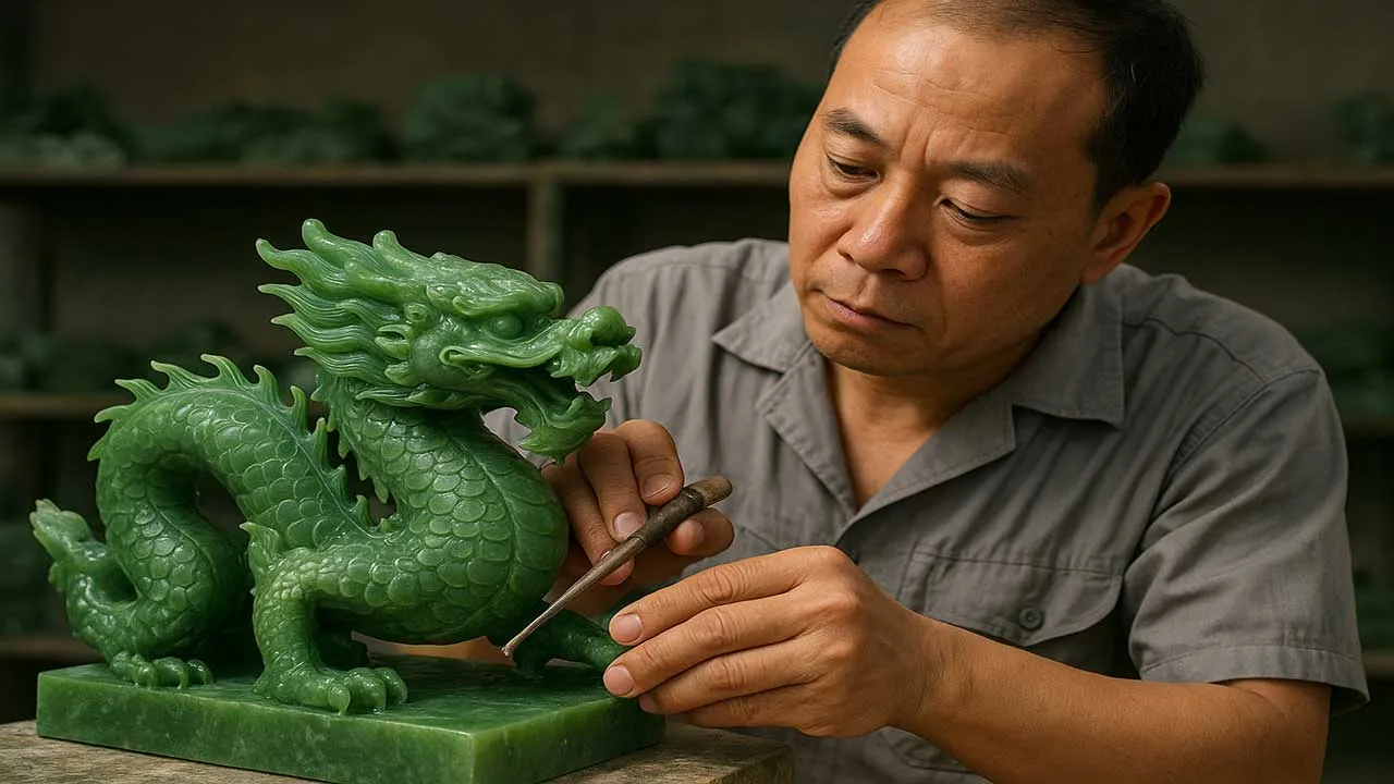 کارخانه‌ سنگ یشم چین