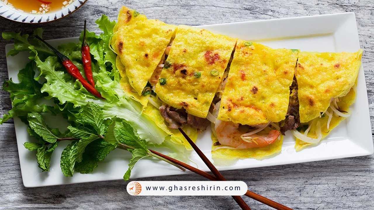 پنکیک بان سئو (Banh Xeo): پنکیک ترد ویتنامی