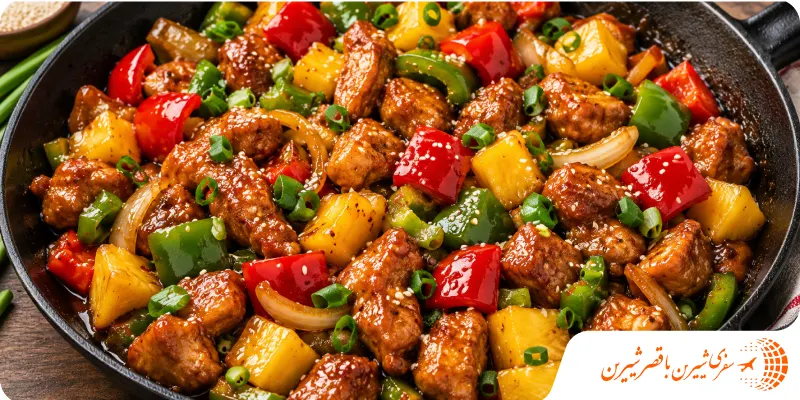 فیله گوشت شیرین و ترش چینی Sweet And Sour Pork Tenderloin
