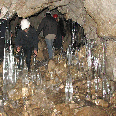 غار یخ‌مراد، تالار کریستال های شیشه ای