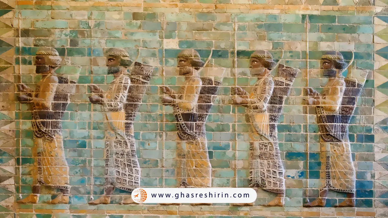 بقایای شهر شوش و اتاق های کاخ داریوش