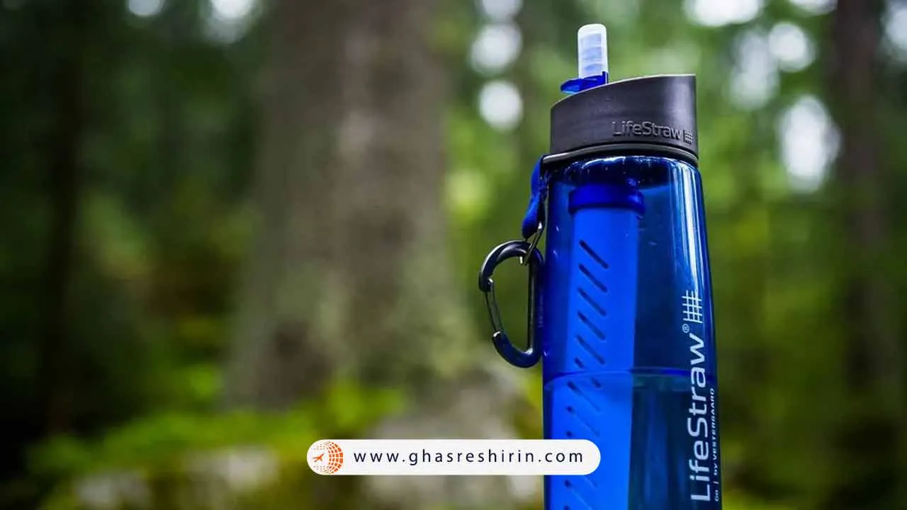 همراه داشتن بطری آب دارای فیلتر تصفیه
